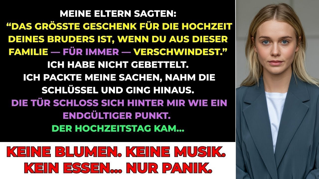 Meine Eltern verspotteten mich  Am Hochzeitstag meines Bruders soll ich besser nicht da sein  Also