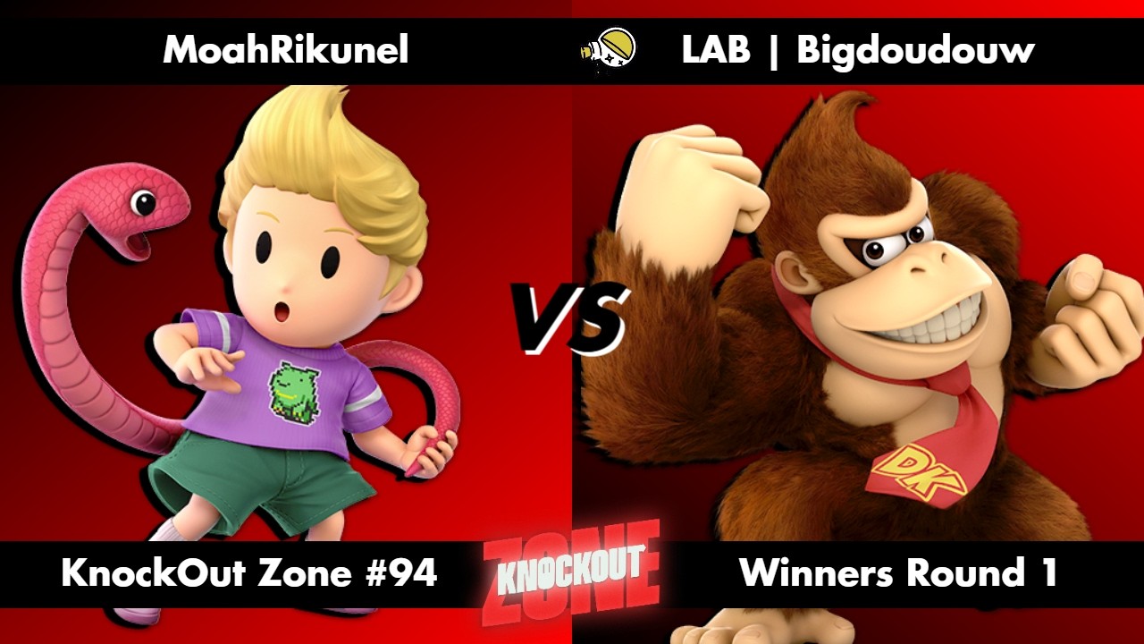 KnockOut Zone #94 - SSBU Winners Round 1 - MoahRikunel (Lucas) vs Bigdoudouw (Donkey Kong)