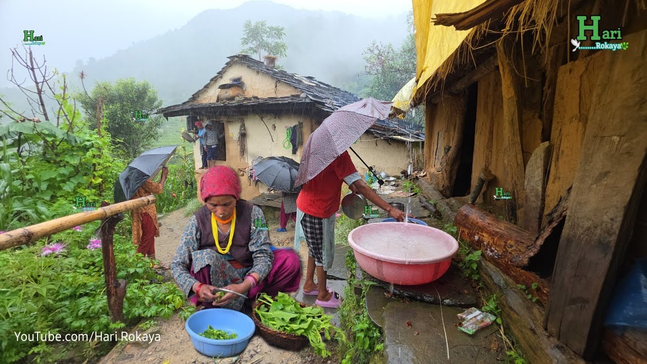 Most Peaceful Nepali Mountain Village Lifestyle | Organic Food Cooking in Countryside Village Life