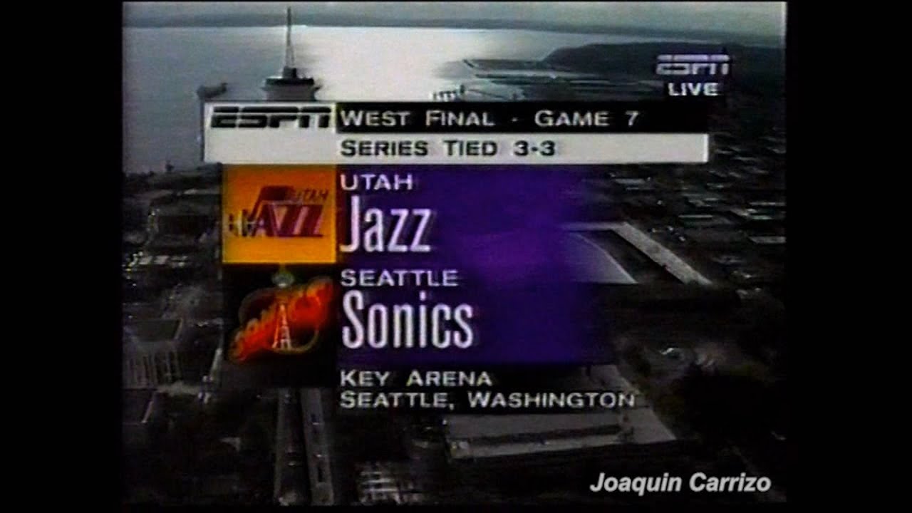 NBA Finales de Conferencia 1996: Seattle Sonics VS Utah Jazz - 7mo Partido (ESPN Latinoamérica)