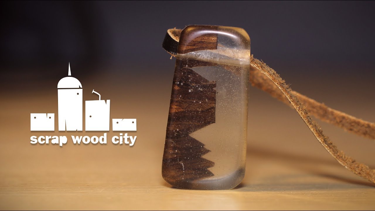 Experimenting with resin and wood and making a pendant