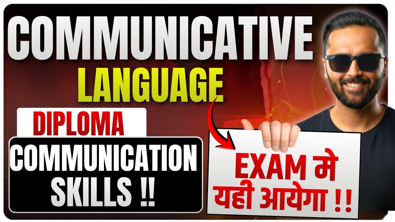 Communicative Language | MOST IMP QUESTIONS | Communication Skills | DIPLOMA (MSBTE)
