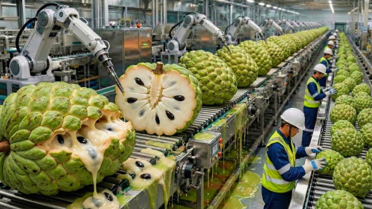 How Custard Apples Are Processed in a Modern Factory | Full Process