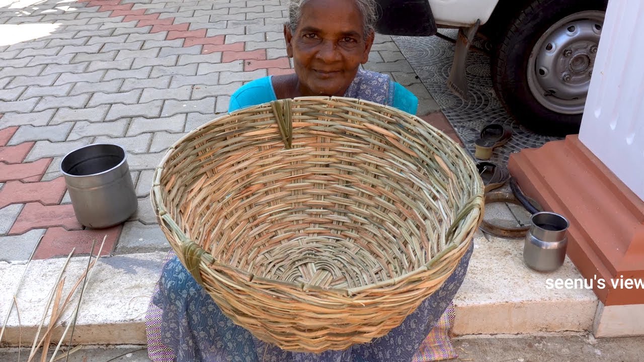 How To Make Wild Date Basket | Wild Date Palm Leaf Basket Making | DIY Basket | Weaving Basket
