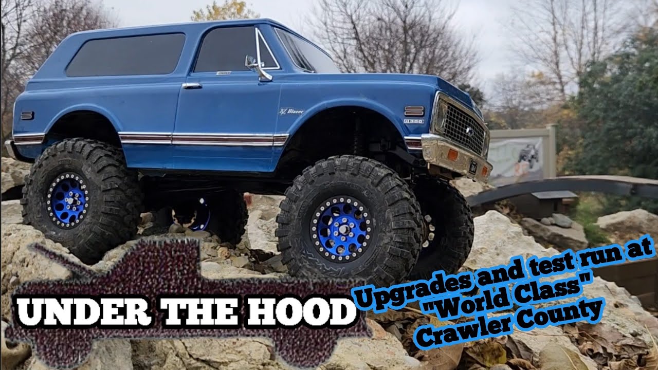 Awesome TRX4 K5 hightrail upgrades. Under the hood at 