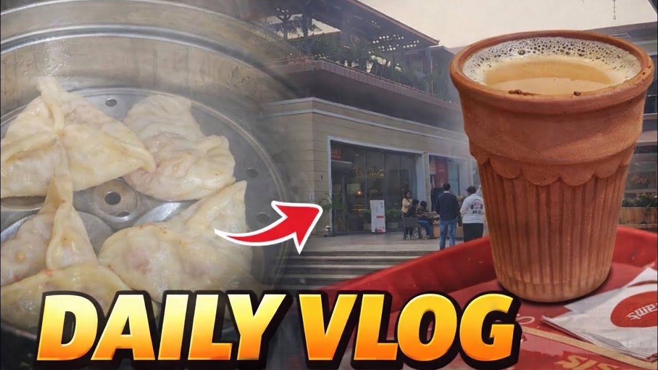 Haldiram's jaa kr kari masti aur pi kulhad chai aur ghar par bnaaye punu ne dumplings 🥟🍛👩‍🍳