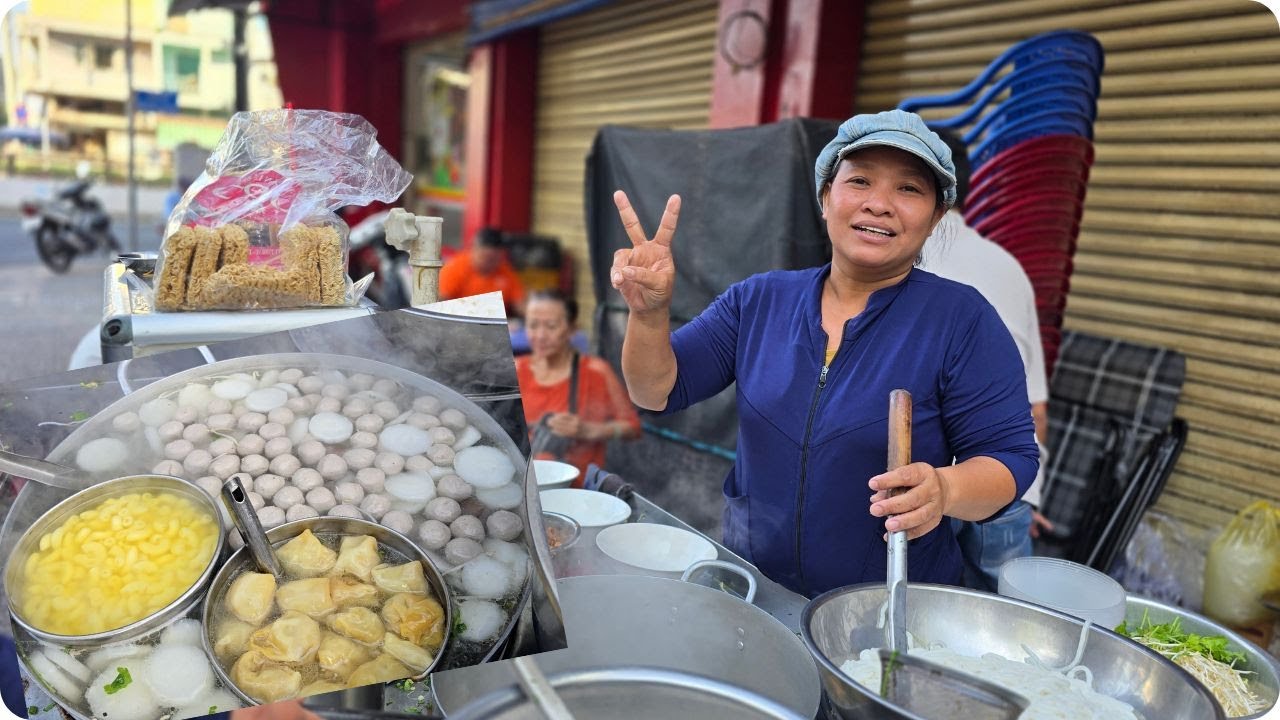 Xe bún gạo bò viên, nấu xương ngọt nước giá vô cùng bình dân ở khu đất vàng Sài Gòn