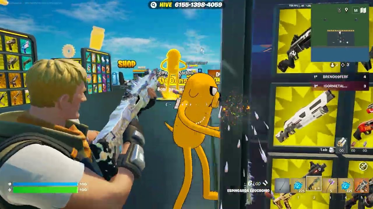 jogando fort com um amigo
