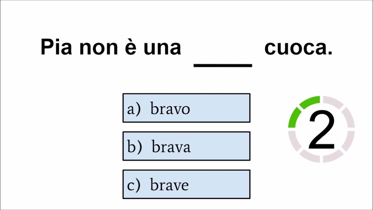 Learn ITALIAN fast and easy - level A2 -  QUIZ 25