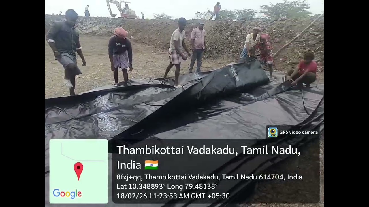Shrimp Pond Liner 500 micron 72m X 76m  5472 Sqm  Call us +91 7406606633   www.mtmsindia.com