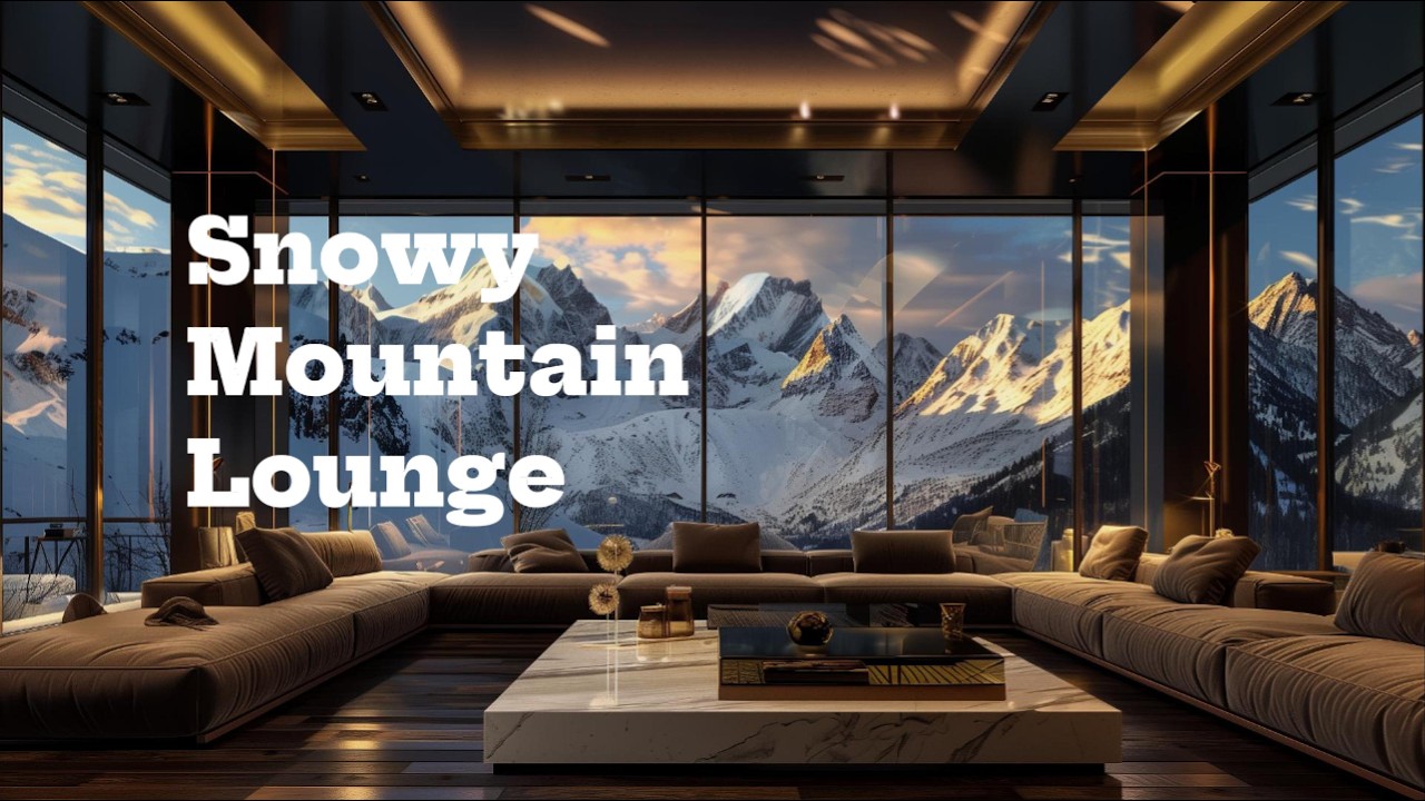 Luxury Snowy Mountain Lounge Jazz ❄️ Cozy Alpine Ambience for Relax, Study & Night Work