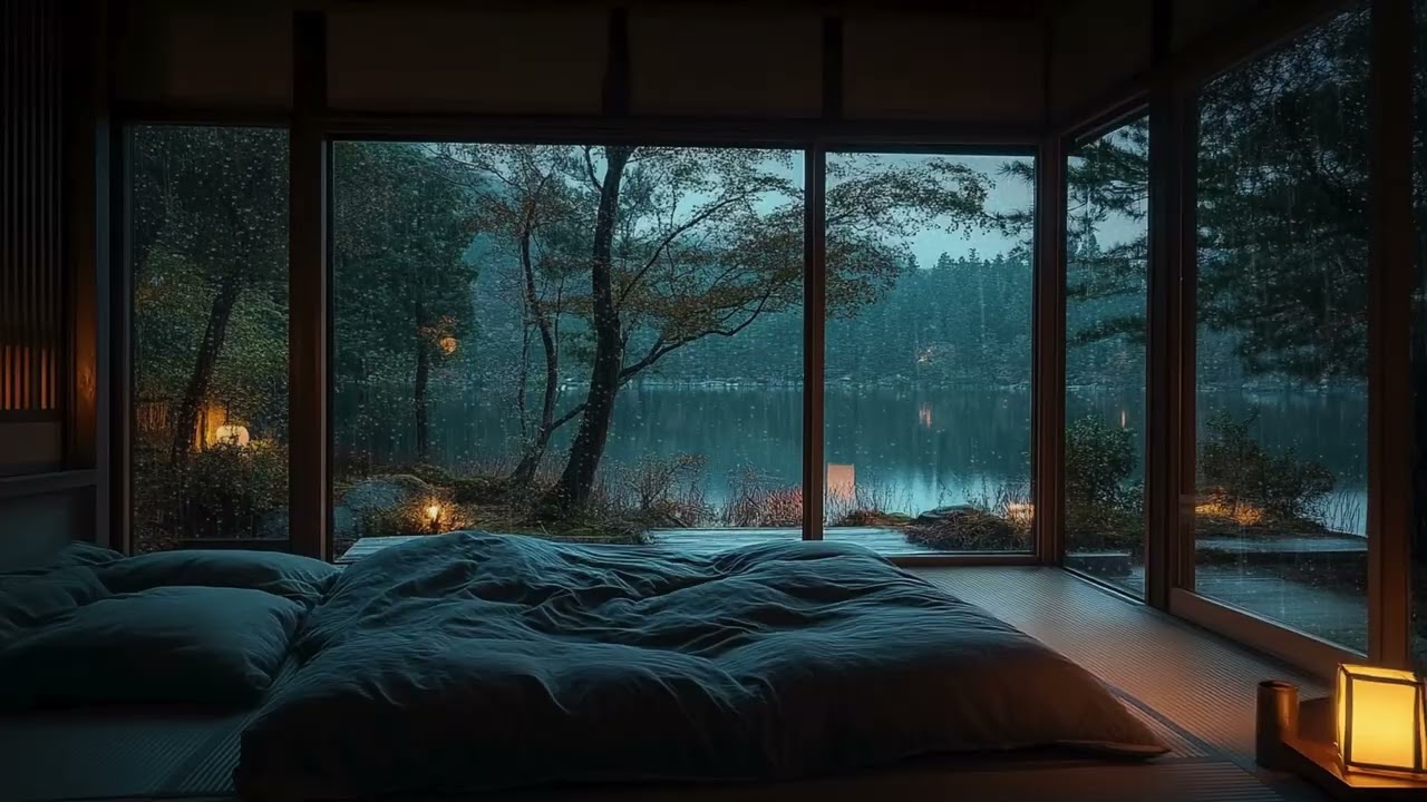 【3M】Quiet Forest Under Heavy Rain 🌲 Night Sounds for Relaxation and Stress Relief