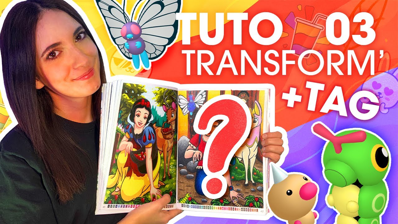TAG coloriage | Suite et fin de la transformation de Blanche Neige en Dresseuse Pokémon !
