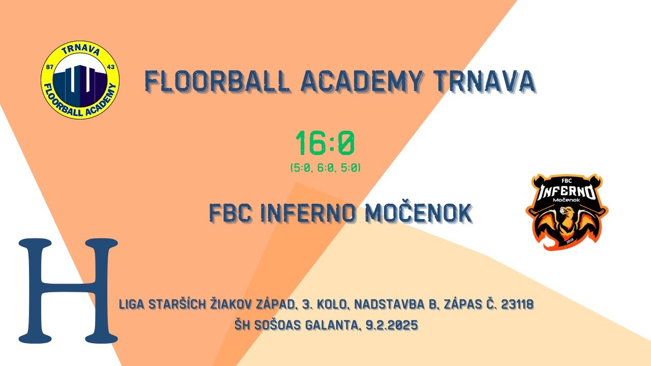 F.A.T. vs FBC Inferno Močenok 16:0 (9.2.2025) - Highlights