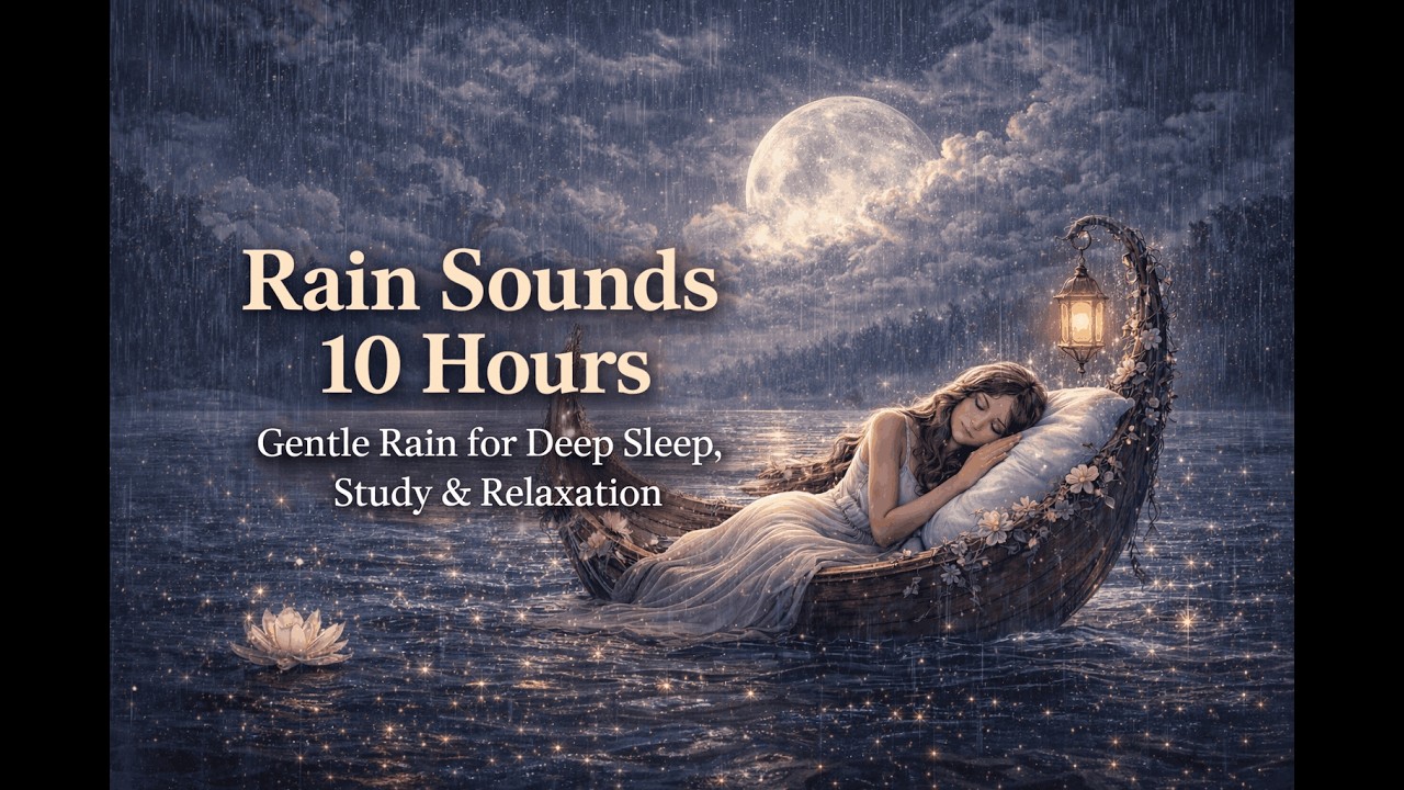 Rain Sounds 10 Hours • Gentle Rain for Deep Sleep, Study & Relaxation