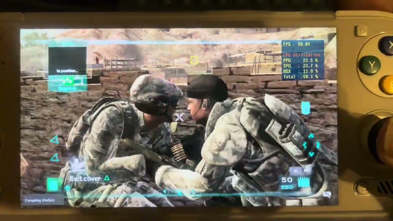 Tom Clancy’s Ghost Recon: Advanced Warfighter 2 running on RPCSX-ui-Android, on the Odin 3.