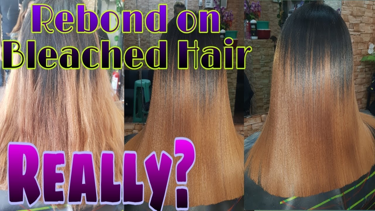 HOW TO REBOND BLEACH HAIR | PAANO IREBOND ANG BLEACH NA BUHOK | Chading