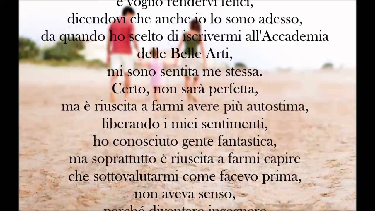 Lettera per i miei genitori