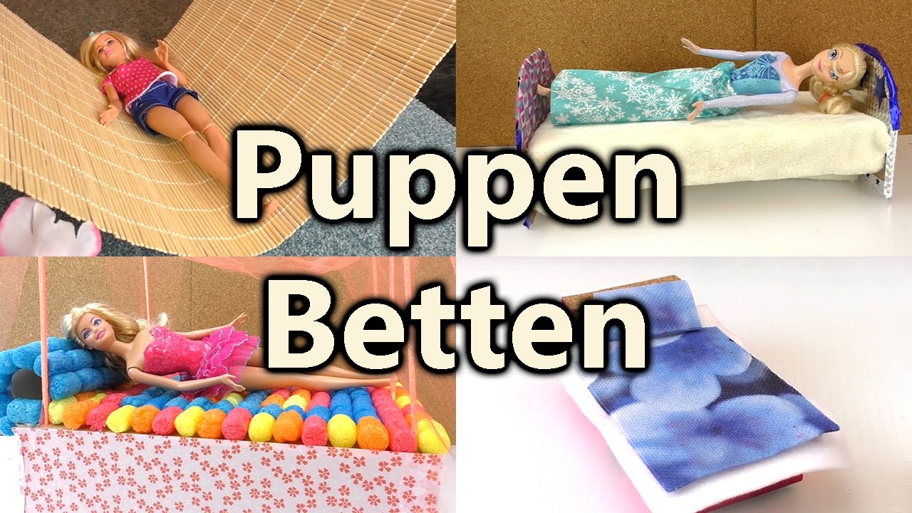 Puppen Betten Compilation | Möbel selber machen | für Playmobil und Barbie