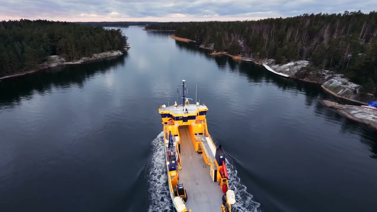 Early Morning FinFerries M/S Jurmo & Archipelago | Kemiönsaari, Finland | DJI Neo 2