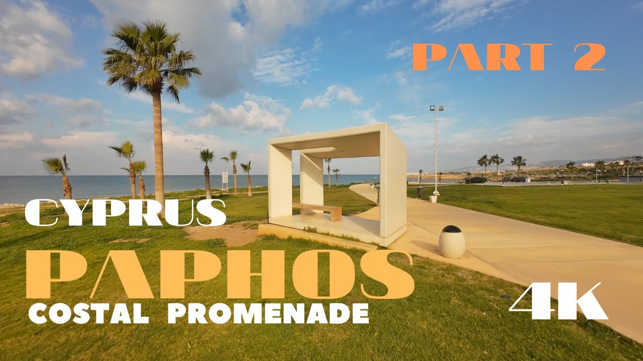 Paphos Costal Promenade, Part 2  | 14km Coastal Beauty Cyprus 🇨🇾 | 4K Morning Flight Cinematic
