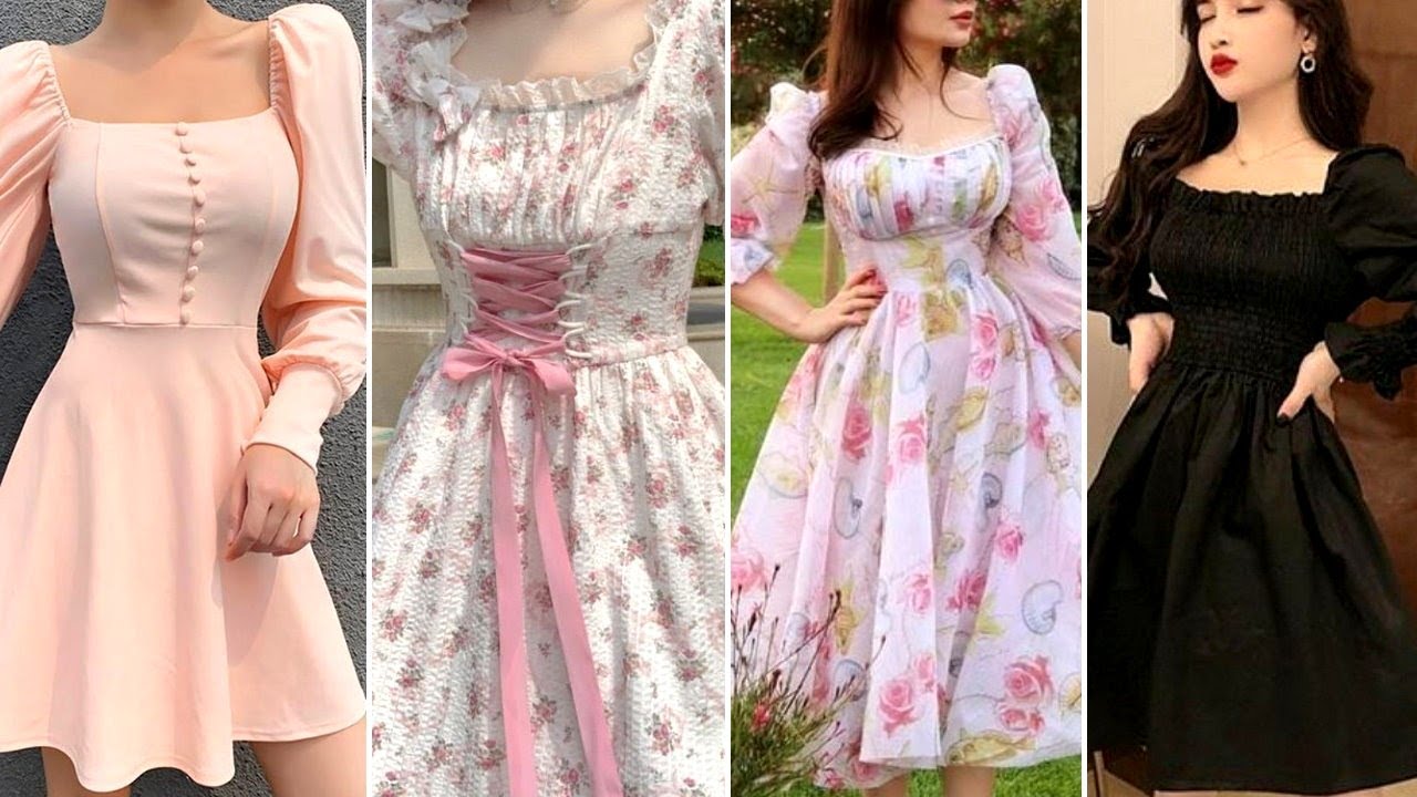 Stylish Korean Girls Short Frocks Ideas || Korean Short Frocks Designing || compatible frocks ideas
