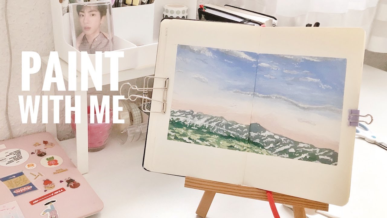 ☕ painting a landscape with gouache