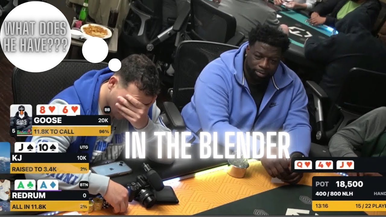 POKER VLOG #17/ I FLOP A FLUSH BUT HE SHOVES?