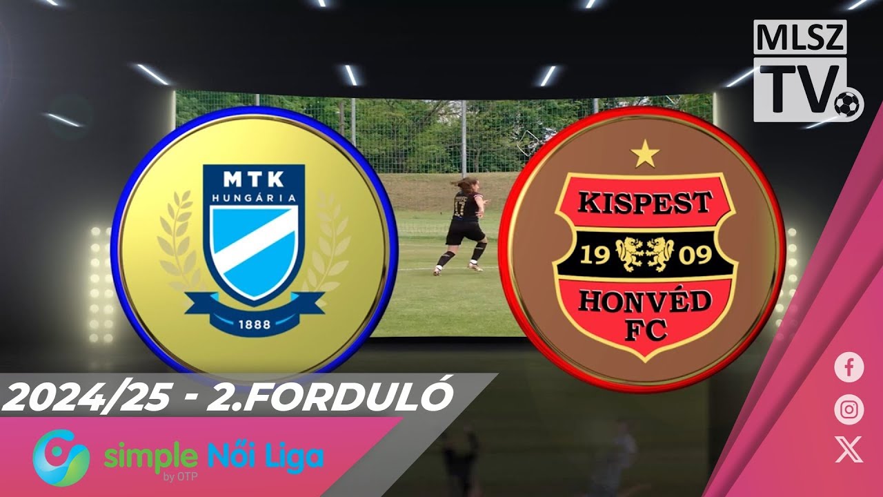 MTK Budapest - Budapest Honvéd FC | 5-0 | Simple Női Liga | 2. forduló | MLSZTV