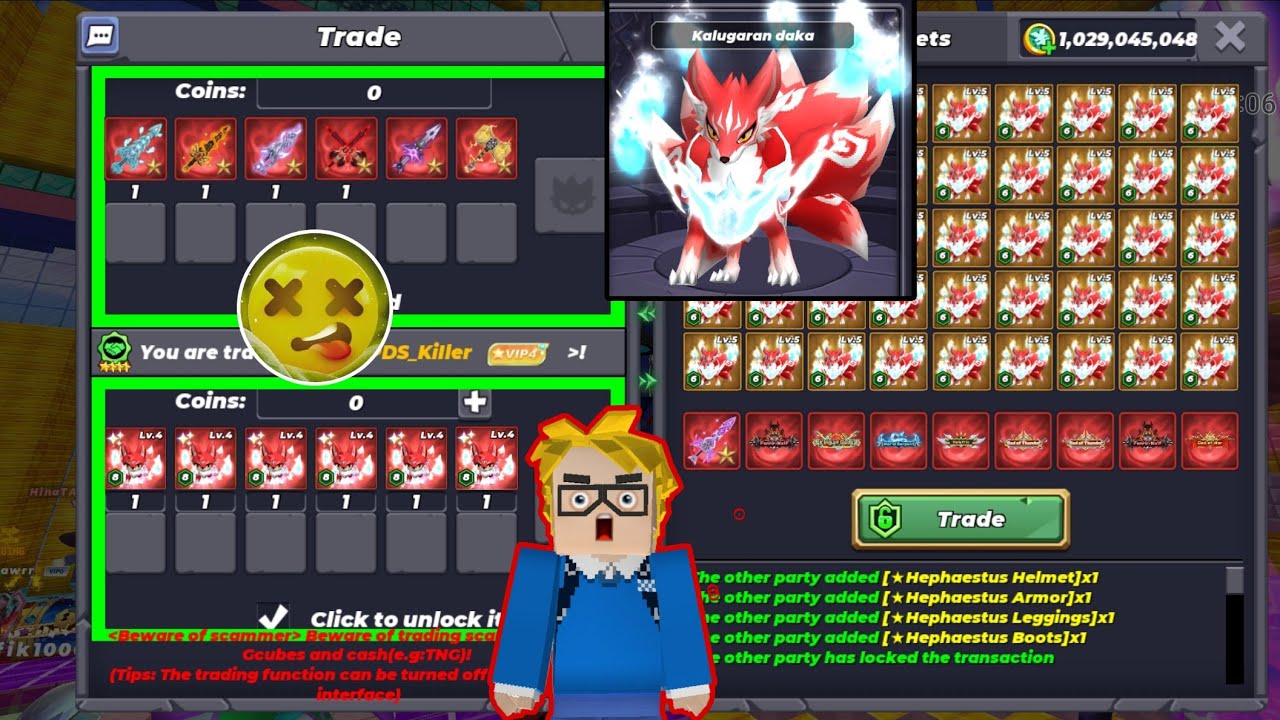 Trade Epic Fox and Get Rare Sword😱🤑 New Legendary pet and Overpaying Offer in Skyblock BlockmanGo