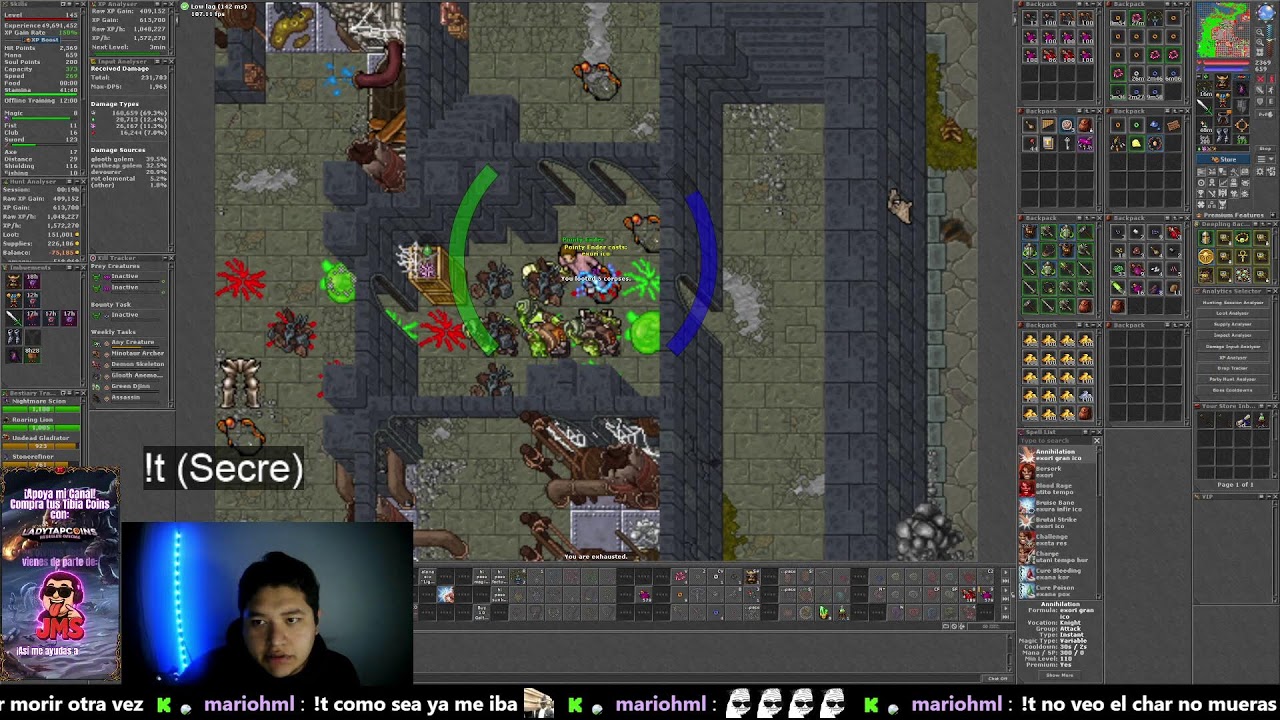 🔴EN VIVO: DOMINGO CON D DE DESVELADA TIBIANA  | #tibia #hunt #MS