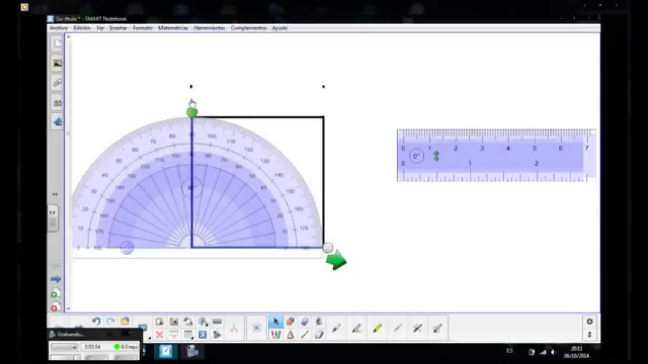 Construcción de un Cuadrado con regla y transportador