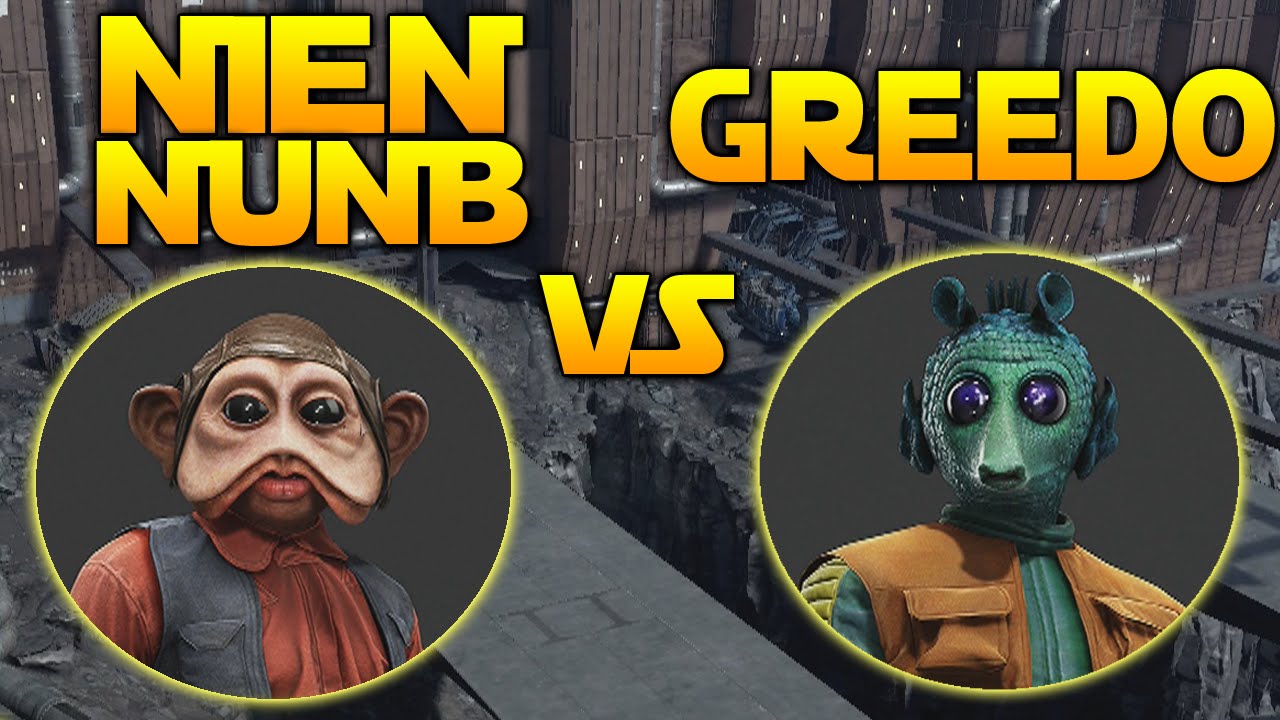 GREEDO VS NIEN NUNB - WHO'S BEST? Star Wars Battlefront Outer Rim DLC