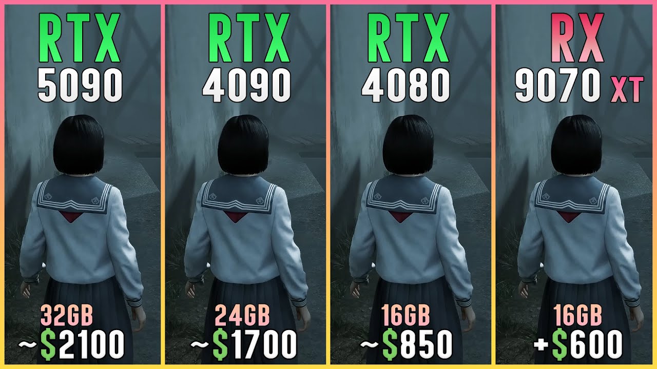 RTX 5090 vs RTX 4090 vs RTX 4080 vs RX 9070 XT - Benchmark in 12 Games | 4K/1440p/1080p