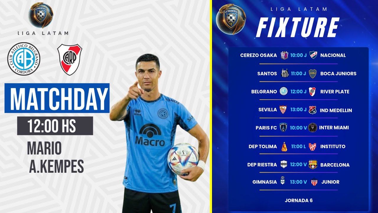 🔴 Fecha 6| LIGA LATAM En Vivo | BELGRANO vs RIVER PLATE | Vuelve el futbol del bueno