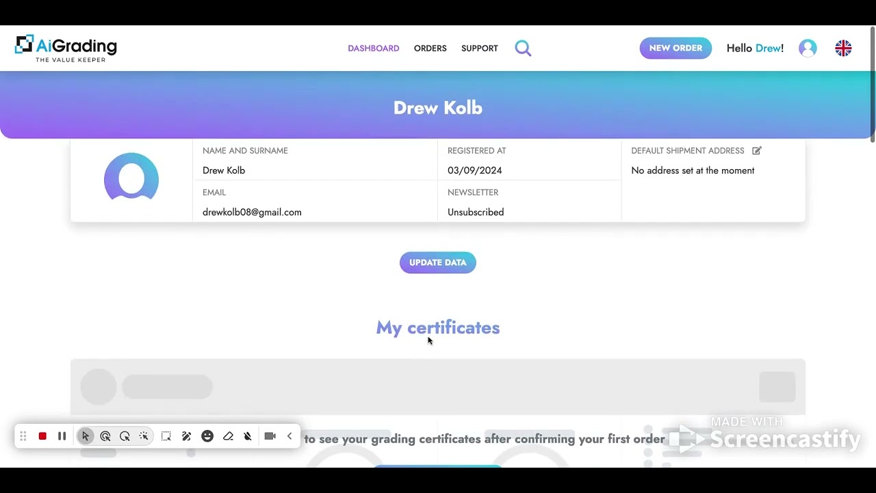 Drew Kolb AiGrading Video