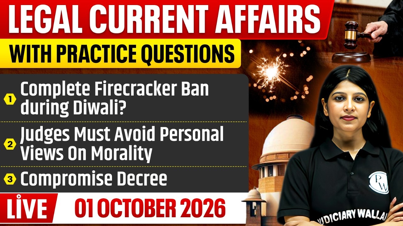 Legal Current Affairs Today | 01 Oct 2026 | Top Legal News | Judiciary/APO/APP | Judiciary By PW