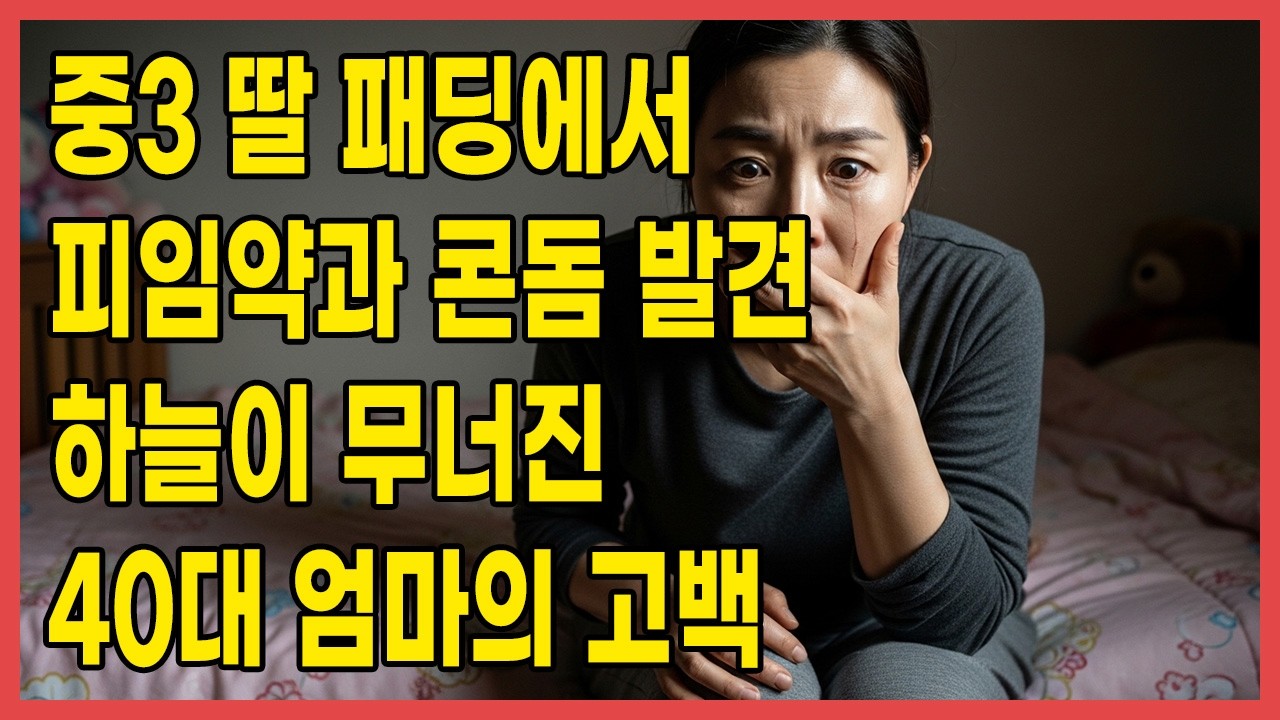 중3 딸 패딩에서 피임약과 콘돔 발견 | 하늘이 무너진 40대 엄마의 고백