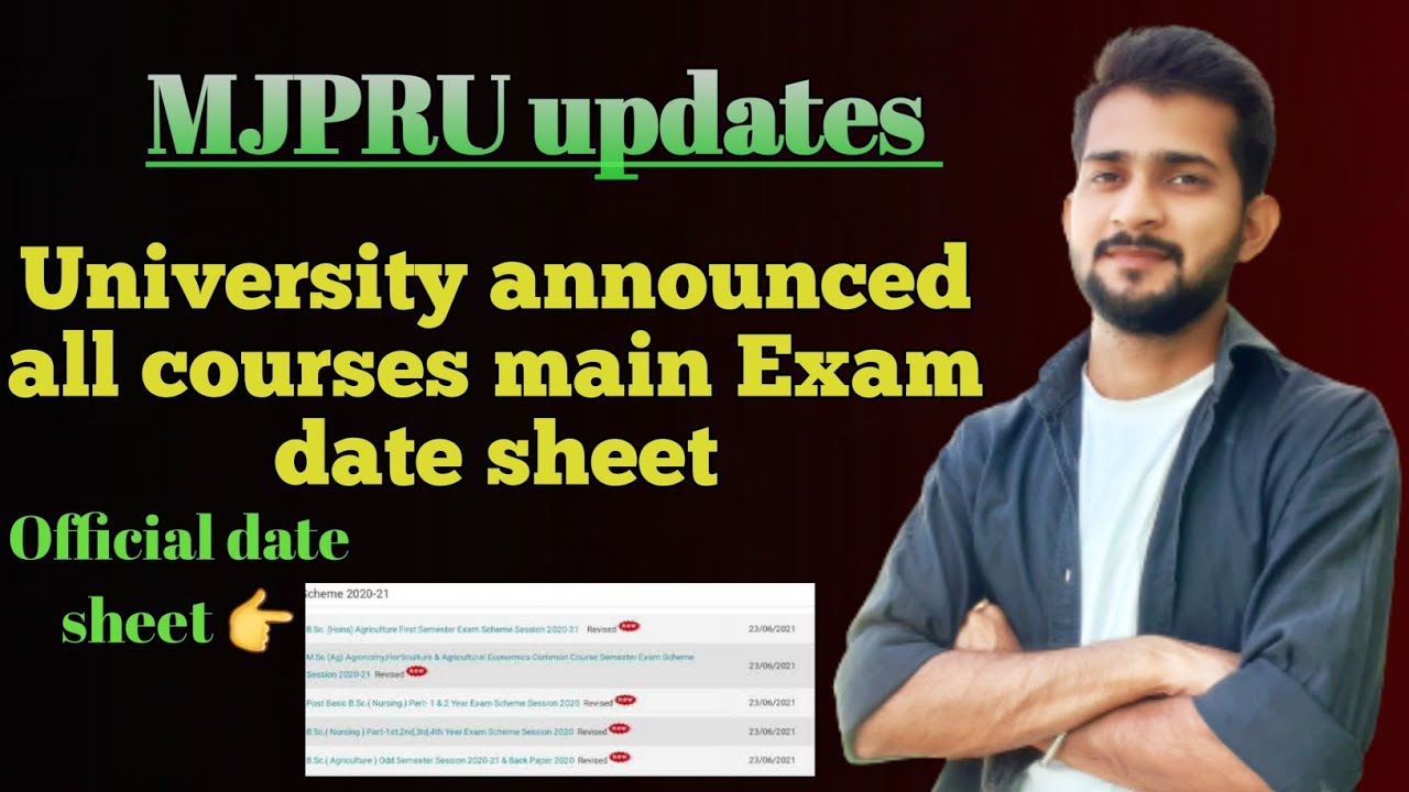 mjpru exam date 2021 released🔥mjpru scheme download 2021| B.A,B.sc, B.com M.A etc| Abhishek Pandey