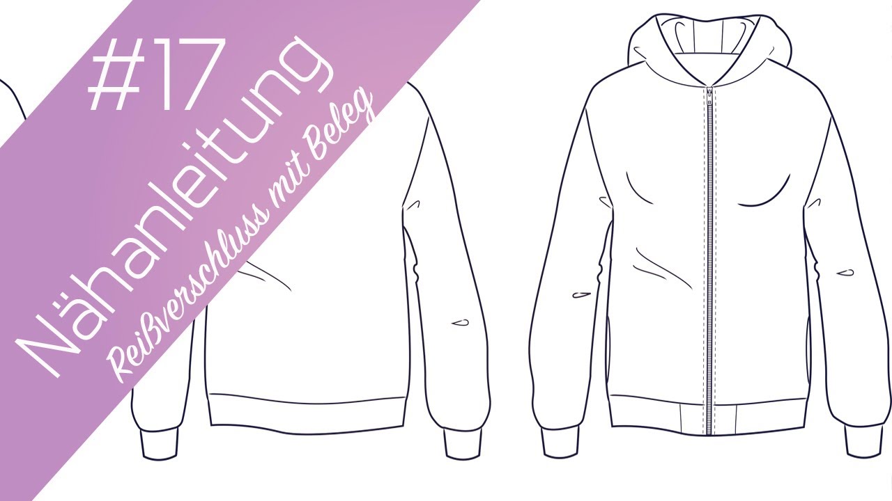 Nähanleitung Reißverschluss Mix&Match Sweatjacke