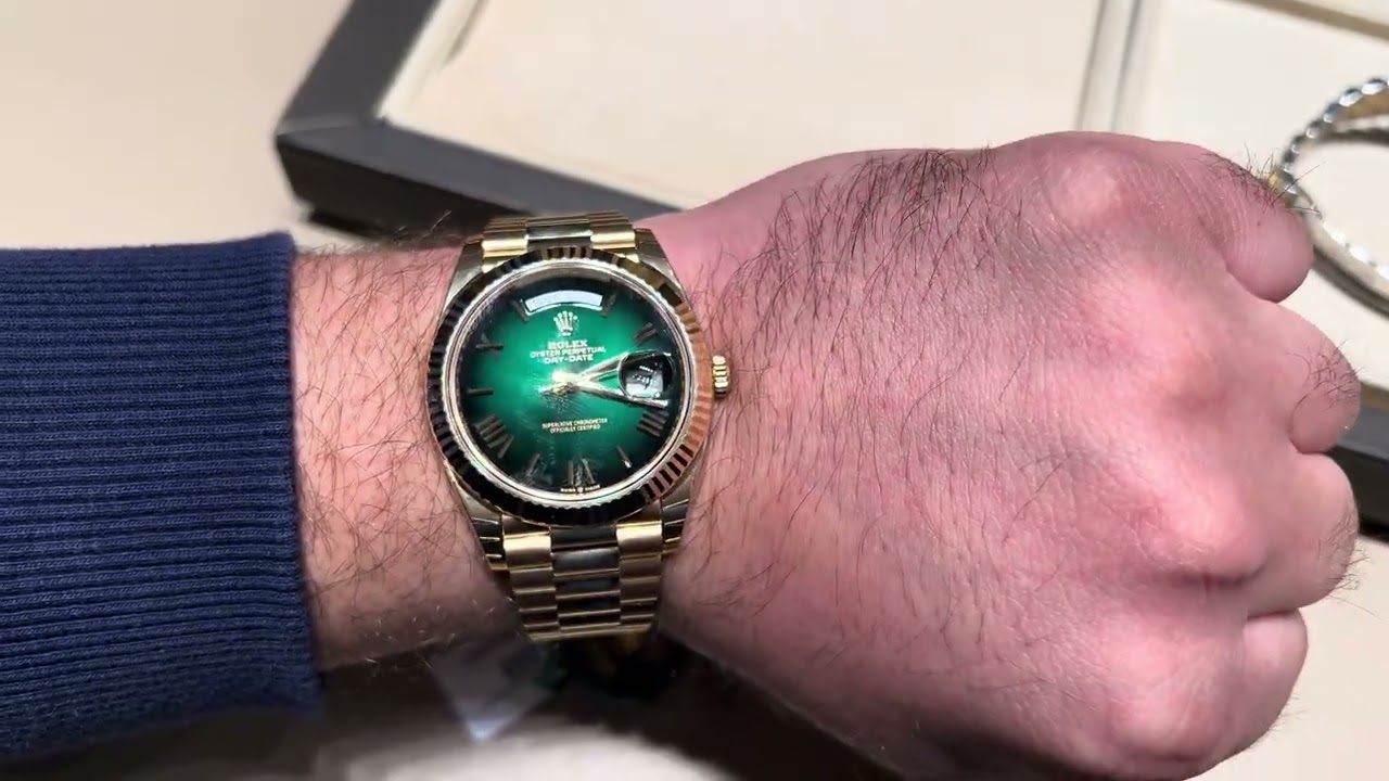 Rolex Day Date 40 Green Ombr&eacute; Dial