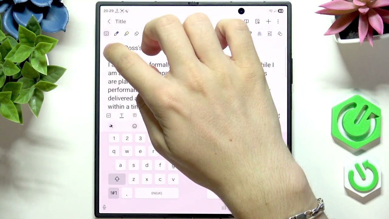 SAMSUNG Galaxy Z Fold 7 &ndash; How to Use AI Writing Assist