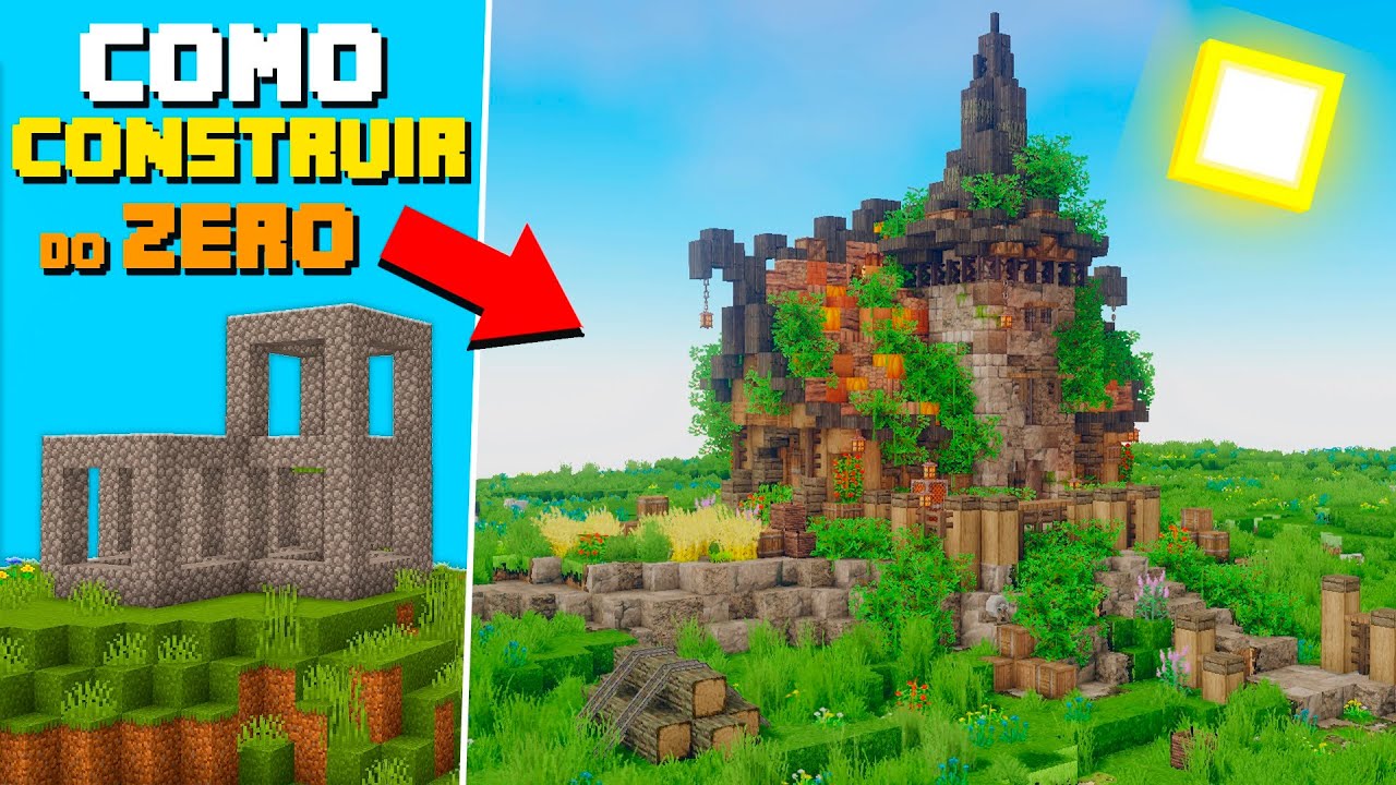 ✔️ COMO CONSTRUIR no MINECRAFT como PROFISISONAL - Aprenda F&aacute;cil do Zero!