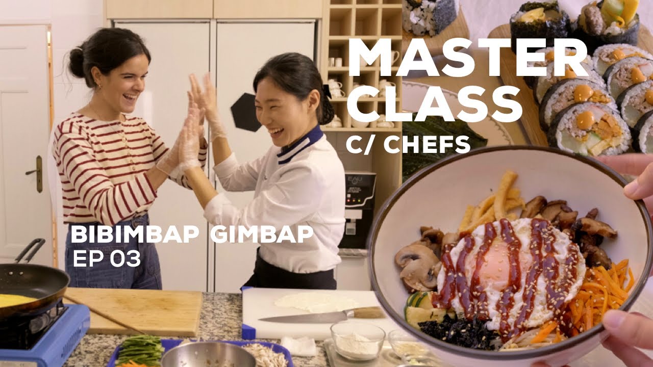 Cozinhar Comida Coreana c/ Chefs: Gimbap, Bibimbap e mais receitas