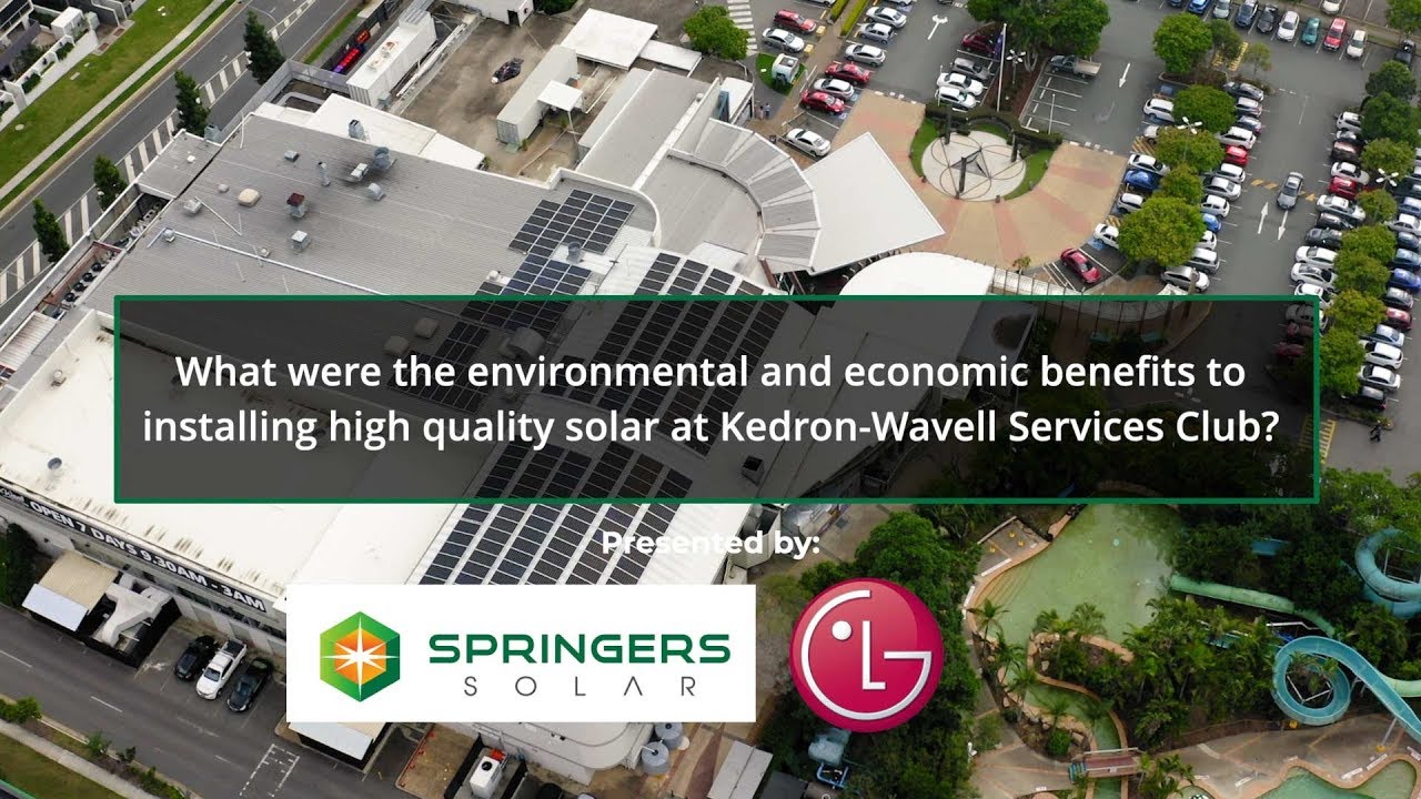 What were the environmental and economic benefits to installing high quality solar at Kedron-Wavell?