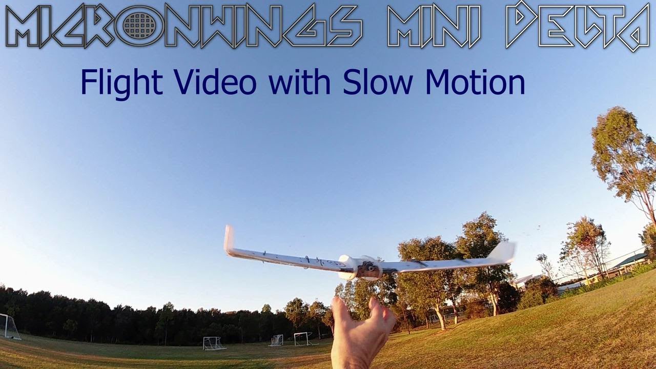 MicronWings Mini Delta Flight with Slow Motion