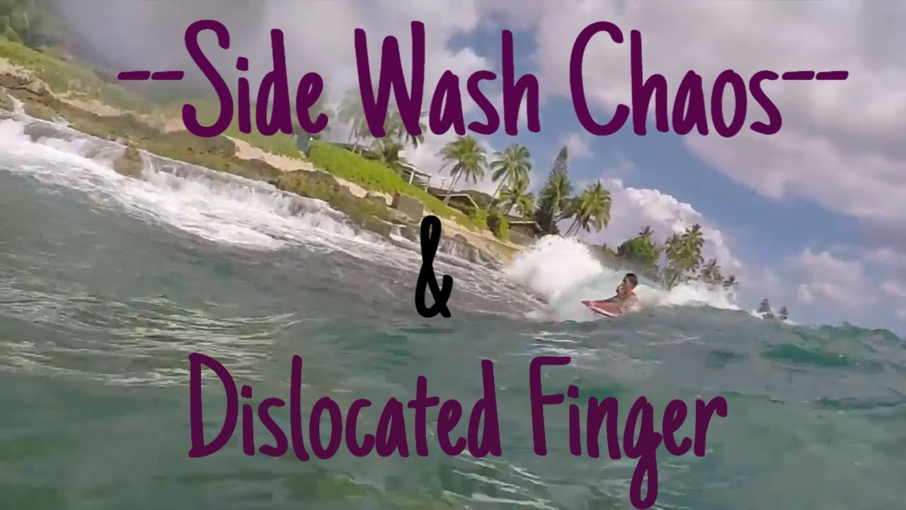 Side Wash In Front of ROCKS=Dislocated Finger | Bodyboarding POV