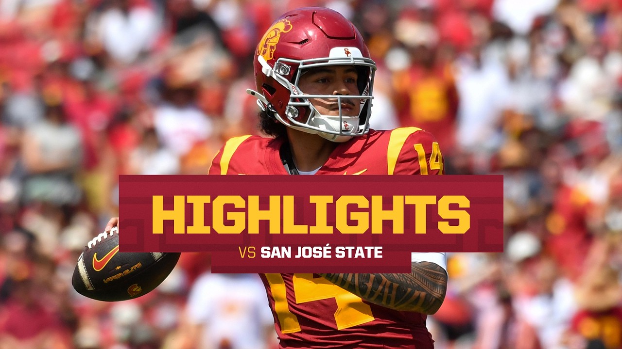 USC Football vs San Jos&eacute; State Highlights | Trojans win 42-26