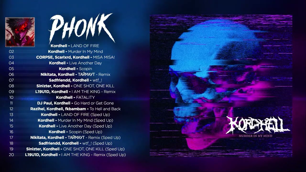 Phonk Music ※ Best of Kordhell ※ Фонк (Murder In My Mind / Live Another Day / MISA MISA!)