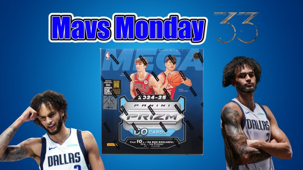 «Даллас Маверикс» в понедельник, 33-й выпуск (мегабокс NBA Prizm Hobby 2024 года). Поиск карточек...
